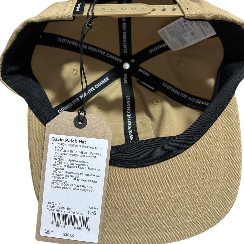 PRANA NWT GAZIN PATCH HAT UNISEX
